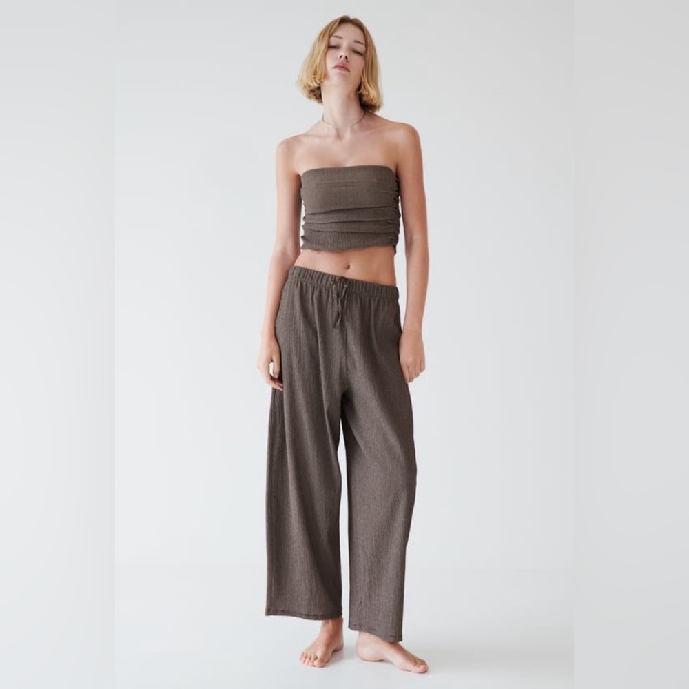 Zara Tapered Textured Pants